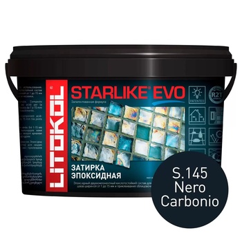 STARLIKE EVO S.145 NERO CARBONIO эпоксидный состав для укладки и затирки мозаики и керамической плитки