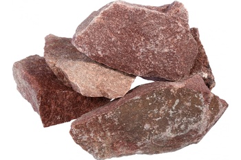 Камни для бани Кварцит малиновый (Колотый, 20 кг.)