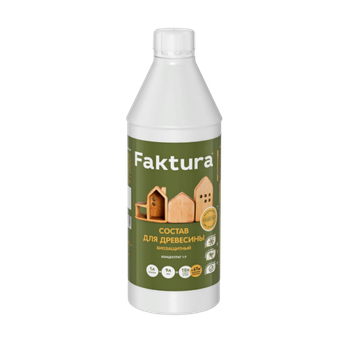 Состав FAKTURA для древесины биозащитный концентрат 1:9, бутылка 1 л