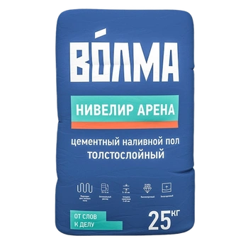 Цементный наливной пол Волма-Нивелир Арена на комплексном вяжущем 25 кг