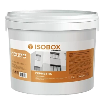 Герметик ISOBOX Акриловый для швов (белый), 7кг