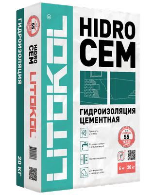 HIDROCEM - цементная гидроизол.смесь  (20kg bag)
