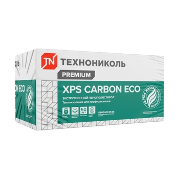 XPS ТехноНИКОЛЬ CARBON ECO FAS/1, S/2 1180х580х50-L РФ, фрезер., с микроканавками КАРБОН ЭКО ФАСАД
