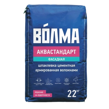 Смесь сухая цементная шпаклевочная Волма-Аквастандарт 22 кг