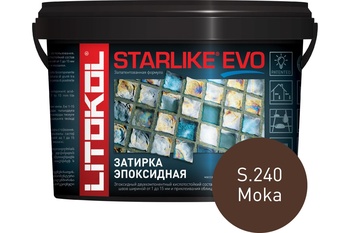STARLIKE EVO S.240 MOKA эпоксидный состав для укладки и затирки мозаики и керамической плитки (1,0 k